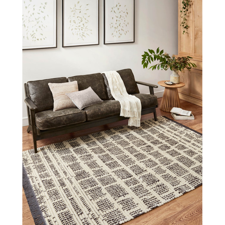 Chris Loves Julia x Loloi Alice Abstract Area Rug in Cream/Charcoal